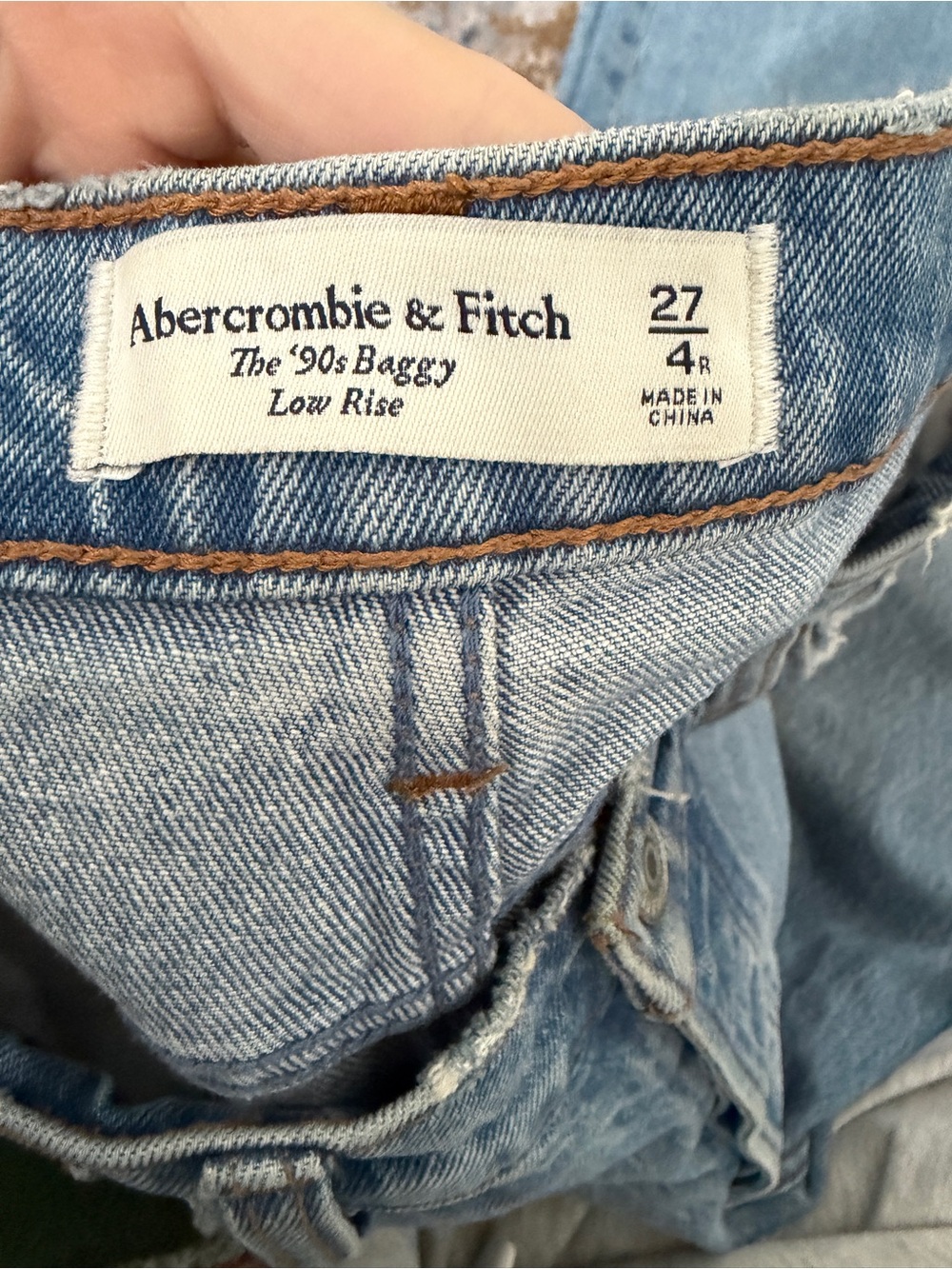 Abercrombie & Fitch Light Blue Relaxed Baggy Jeans